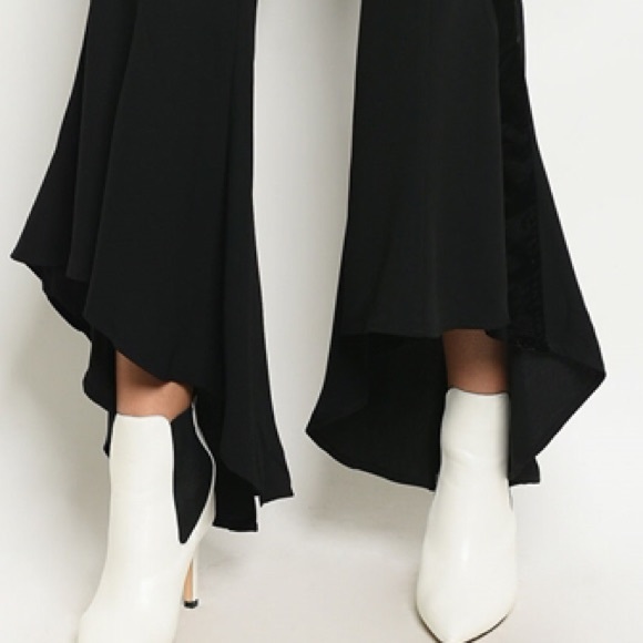 Black Asymmetrical Trouser Pants - Picture 5 of 6